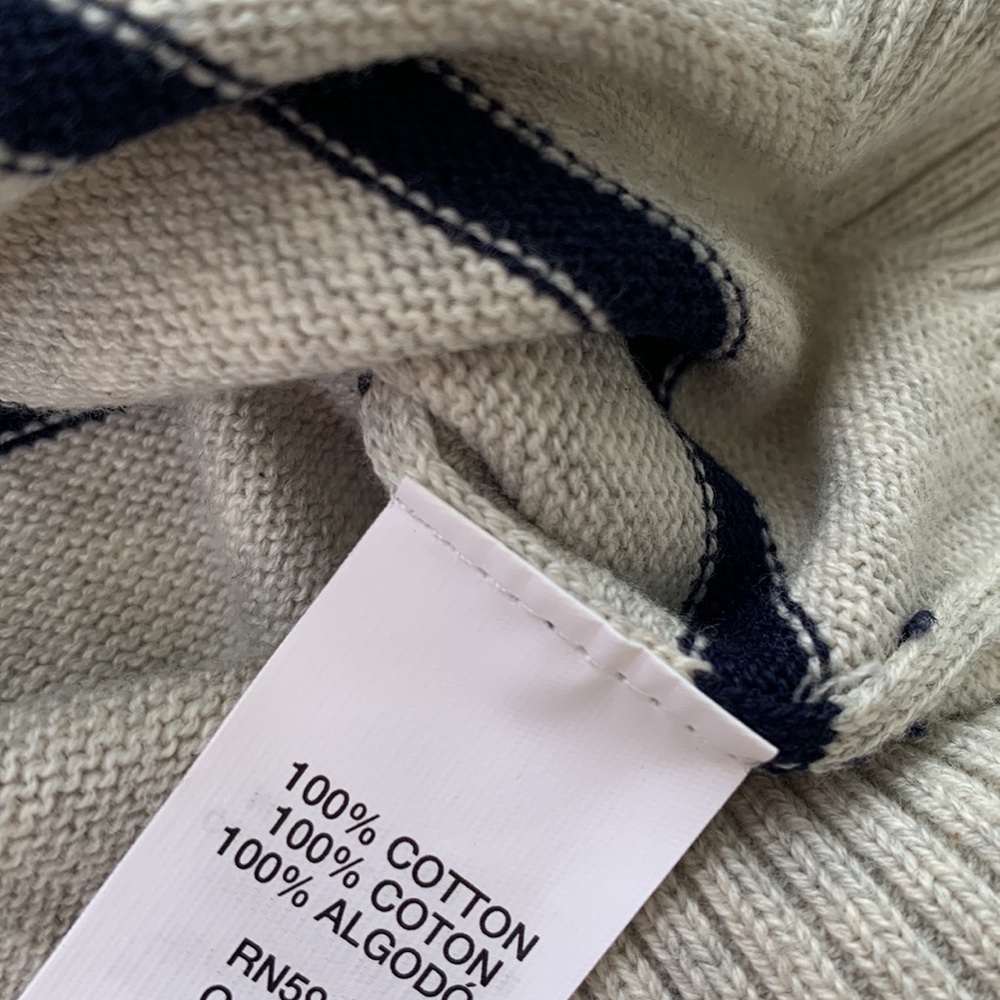 NWT Children’s Place Gray and Blue Striped Crewneck Sweater 7/8 - Picture 6 of 8